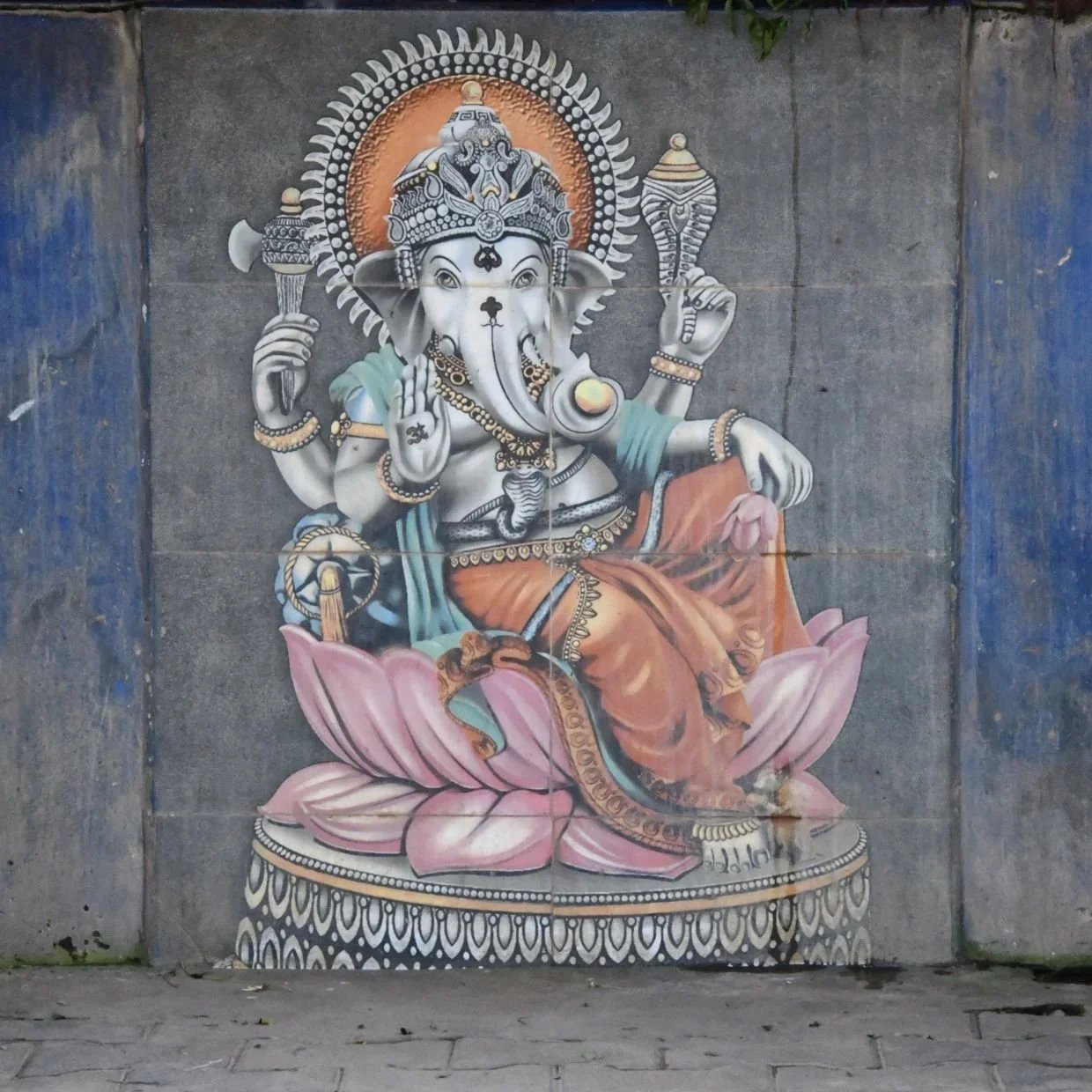 Hand painted Ganesha on wooden boards