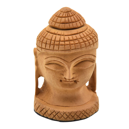 Wooden small Buddha head carving