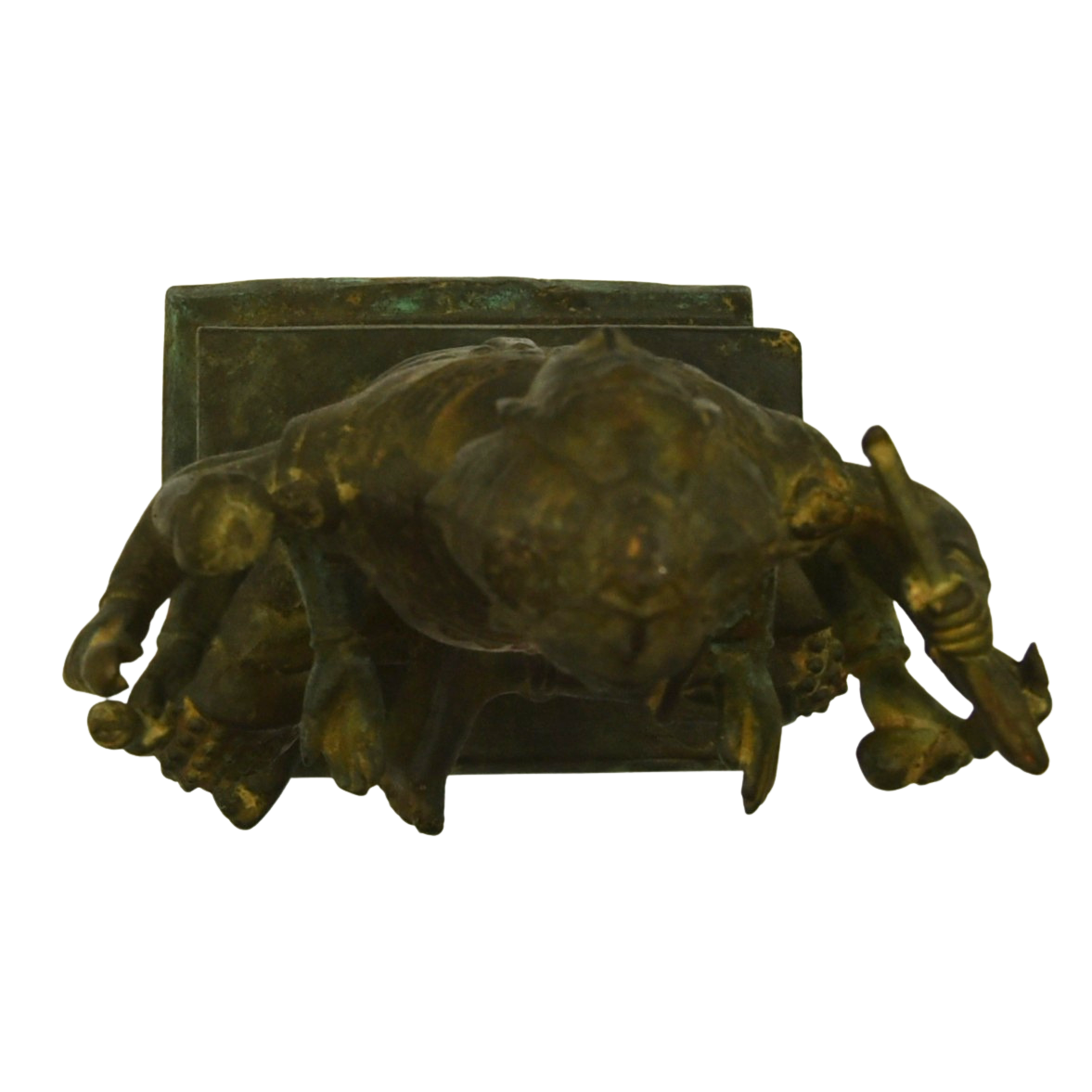 Top view of a antique bronze statue of Brahma.png