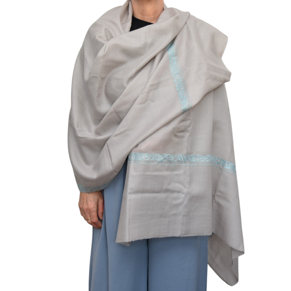 Handloom Kashmiri shawls made with 100% pure wool with silk embroidery