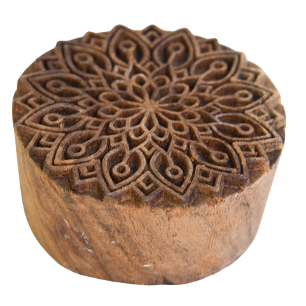 Versatile Wooden Printing Blocks for Textile & Crafts