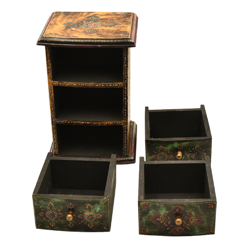 Hand painted three drawer Rajasthan chest