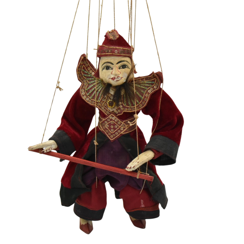 Front view of an antique burmese puppet .png