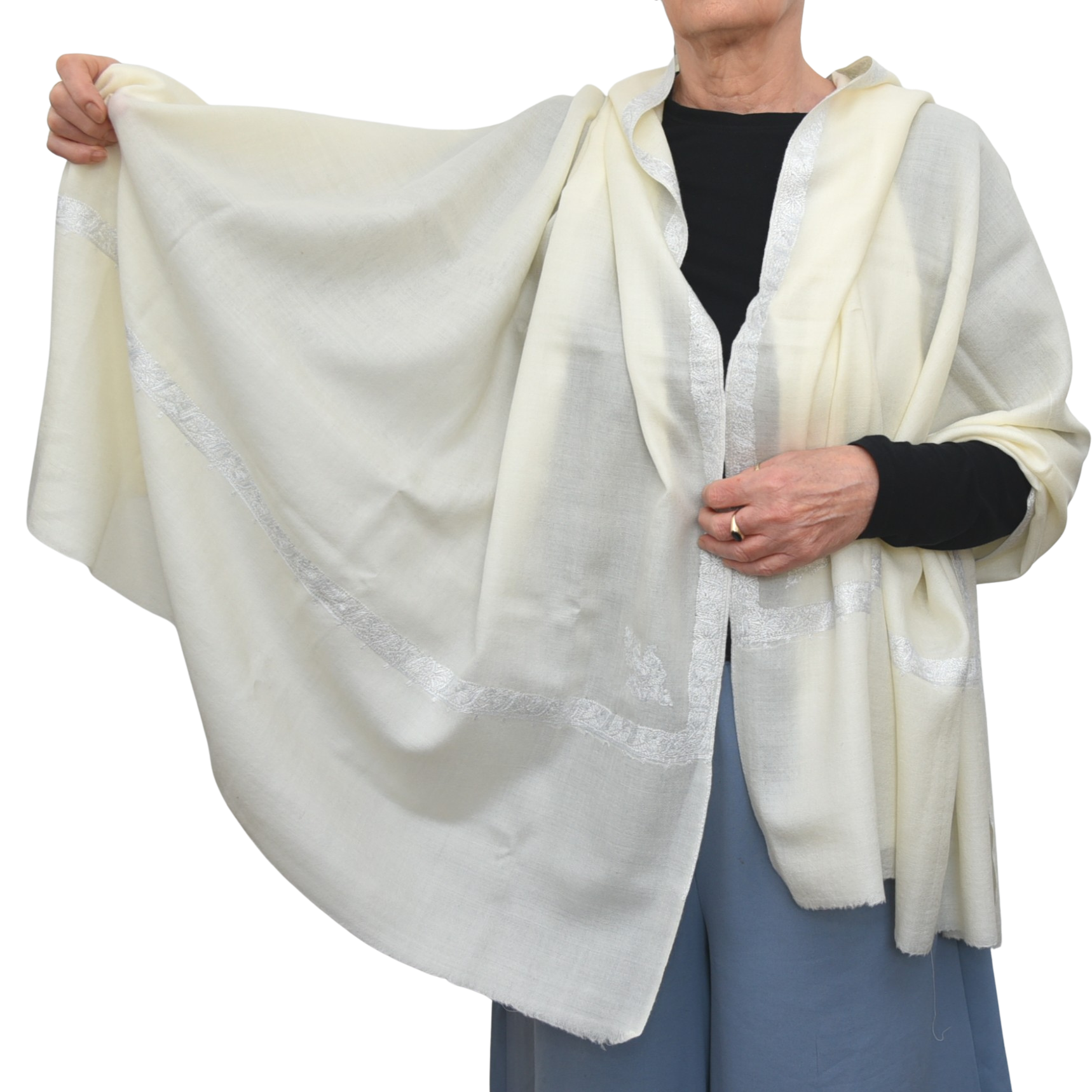 Cream+handmade+Kashmiri+pure+wool+shawl+front+view+open.png