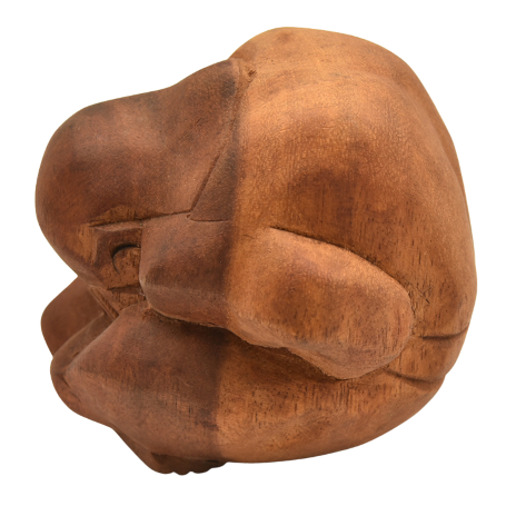 Indonesia hand carved wooden Yogi "Orang Malu"