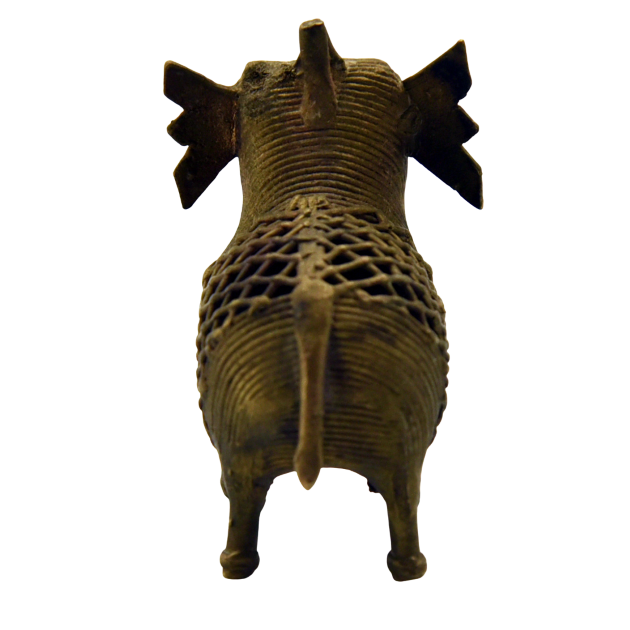 Dhokra hand cast brass elephant