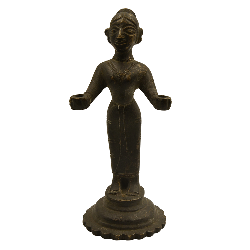 Indian brass Parvati incense holder for temple pooja