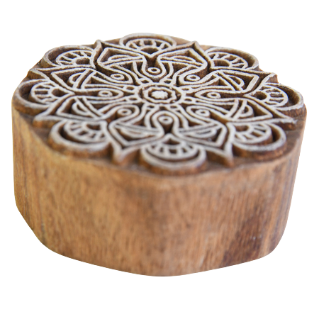 Medium mandala hand carved Indian printing blocks