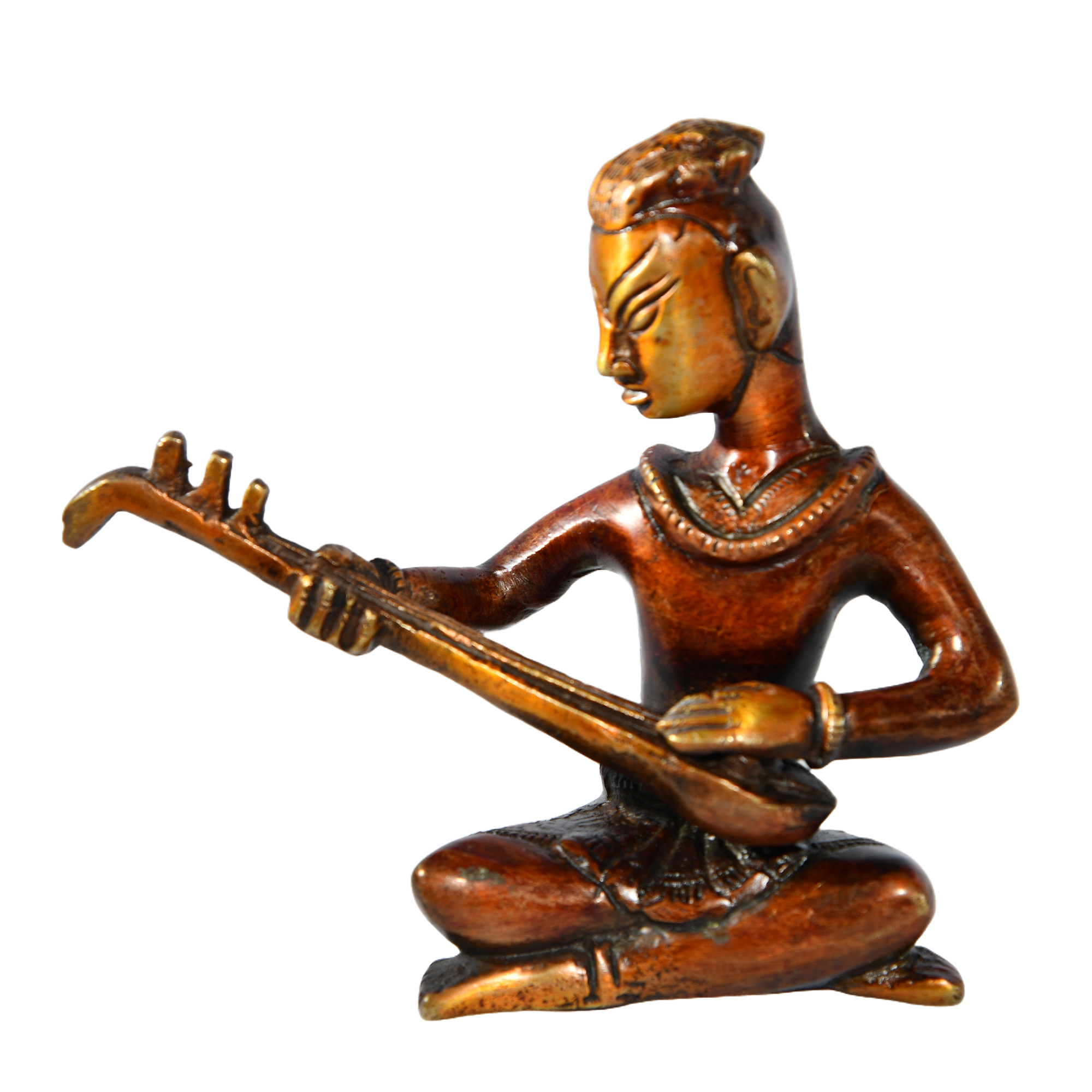 Set of four Indian brass musicians
