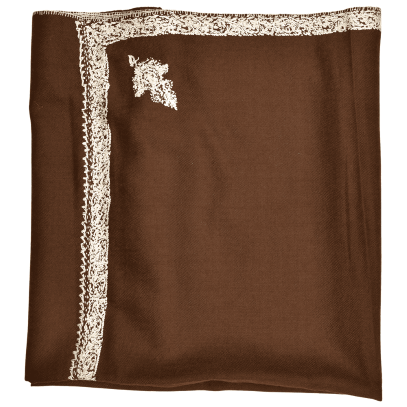 Handloom Kashmiri stoles made with 100% pure wool with silk embroidery