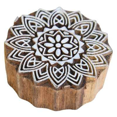 Medium mandala hand-carved Indian wooden printing block design 5 view of pattern.png