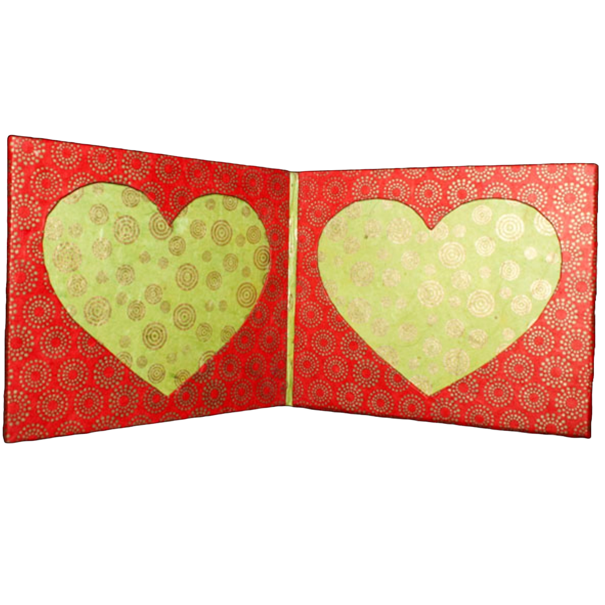 Lokta paper love heart double photo frame