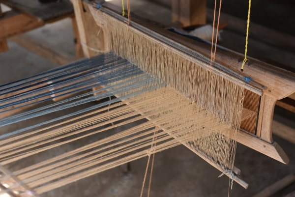A close up photo of a traditional Laos handloom