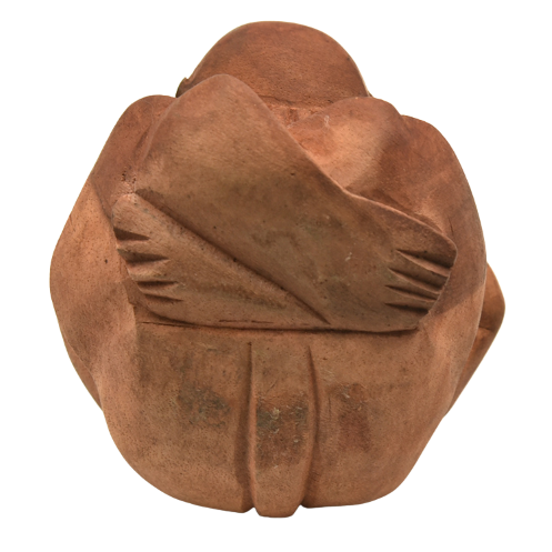 Indonesia hand carved wooden Yogi "Orang Malu"