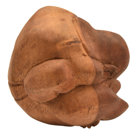 Indonesia hand carved wooden Yogi "Orang Malu"