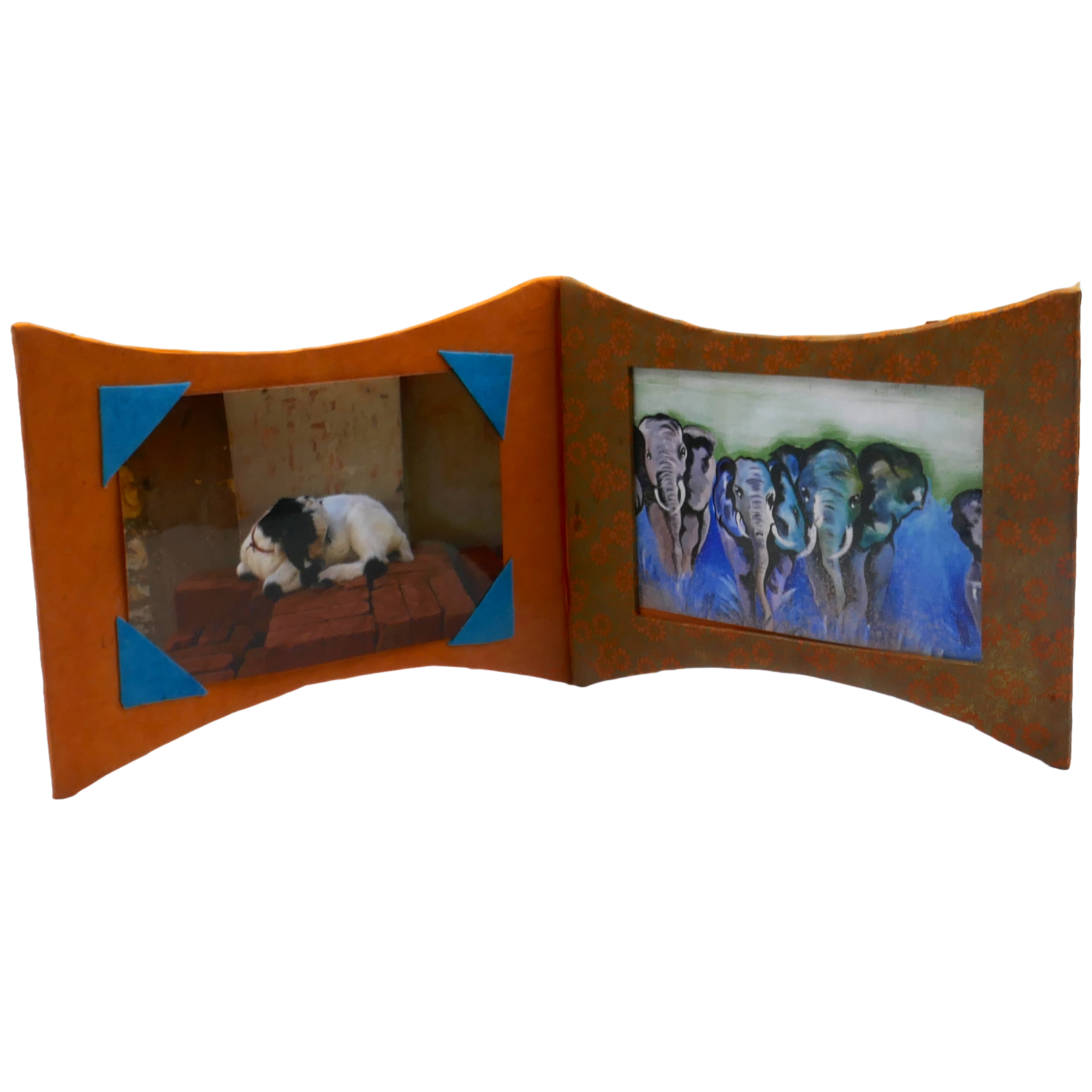 Lokta handmade lokta paper double Photo frame