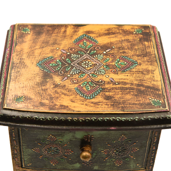 Hand painted three drawer Rajasthan chest