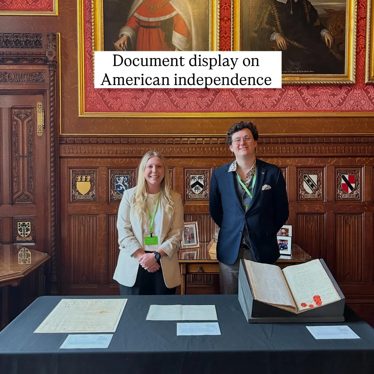 Last week, the US Speaker visited Parliament to mark 250 years of American independence. 

As part of this visit, we displayed records from The National Archives at a Speaker&rsquo;s House reception. It&rsquo;s always great showing original records t