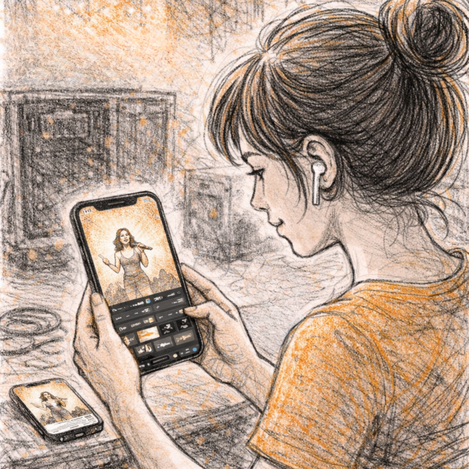 Illustratie van same day edits voor brand events, waarbij snelle ready-to-post social content direct tijdens en na het event wordt gemonteerd en gedeeld