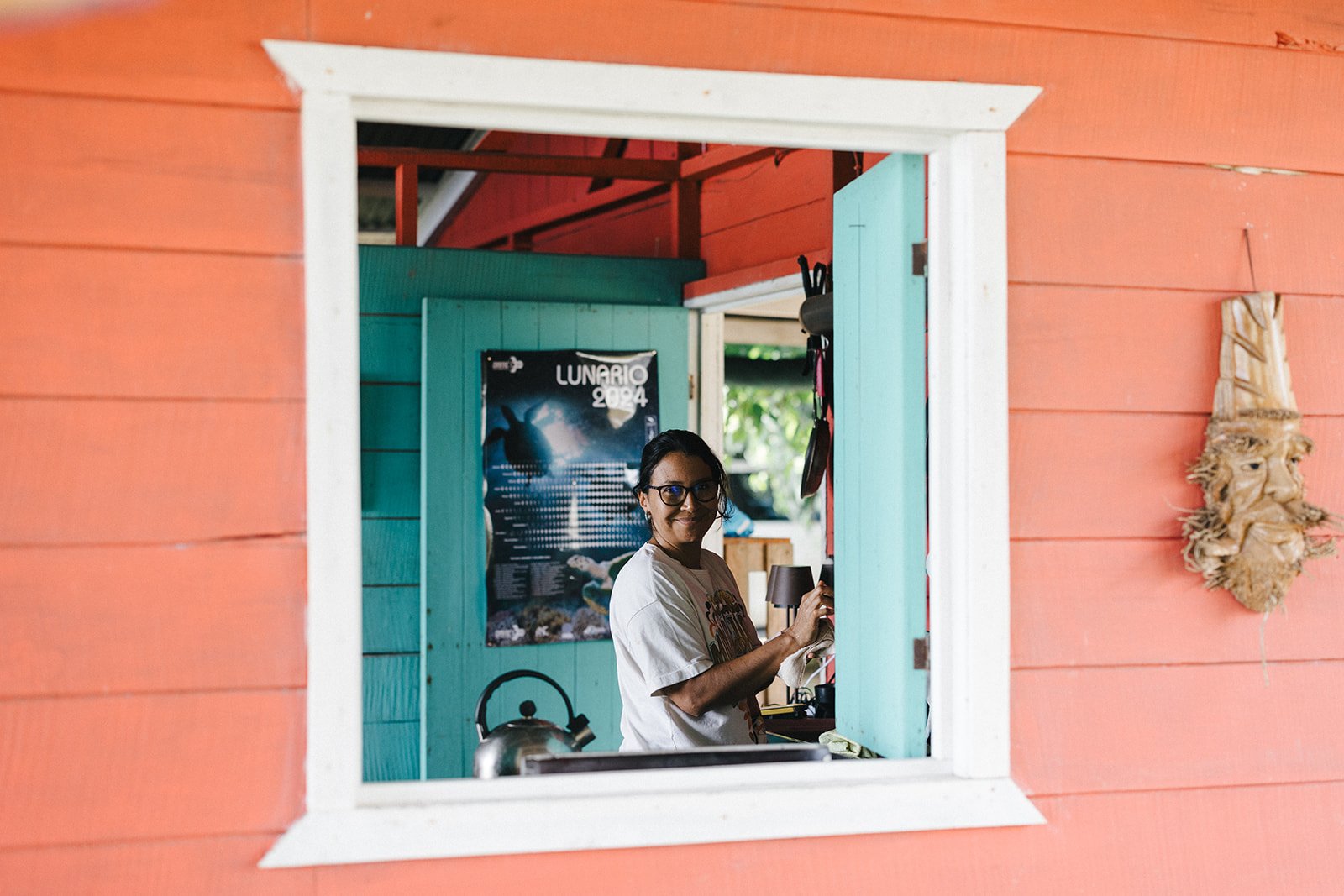 Ang[elica cooking in the red  house