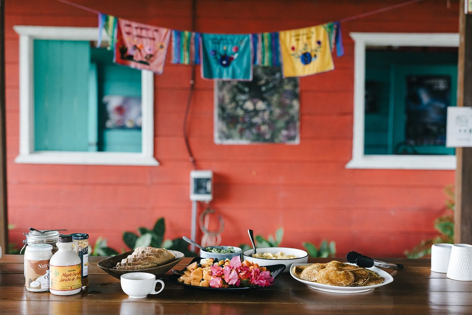Breakfast served at Balsa Nueva Lodge, farm to table cafe, in Osa Peninsula, Costa Rica