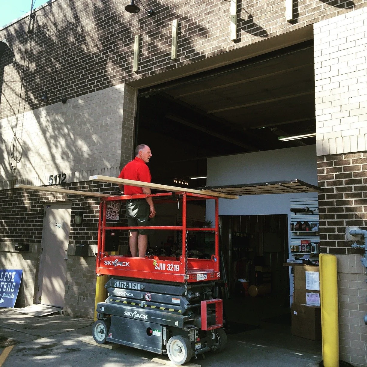 Sign installation begins
