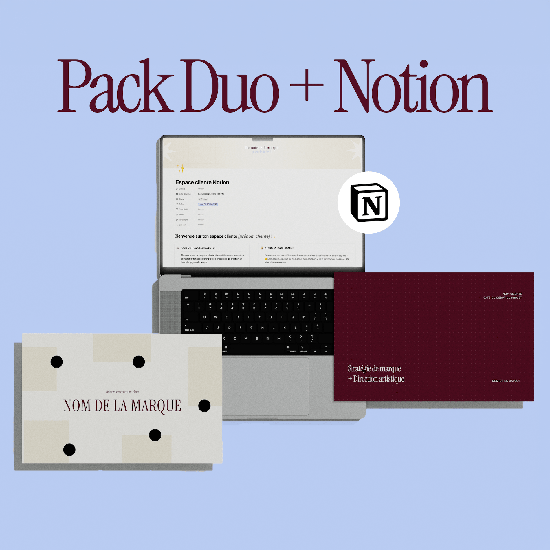Espace client Notion + PACK DUO