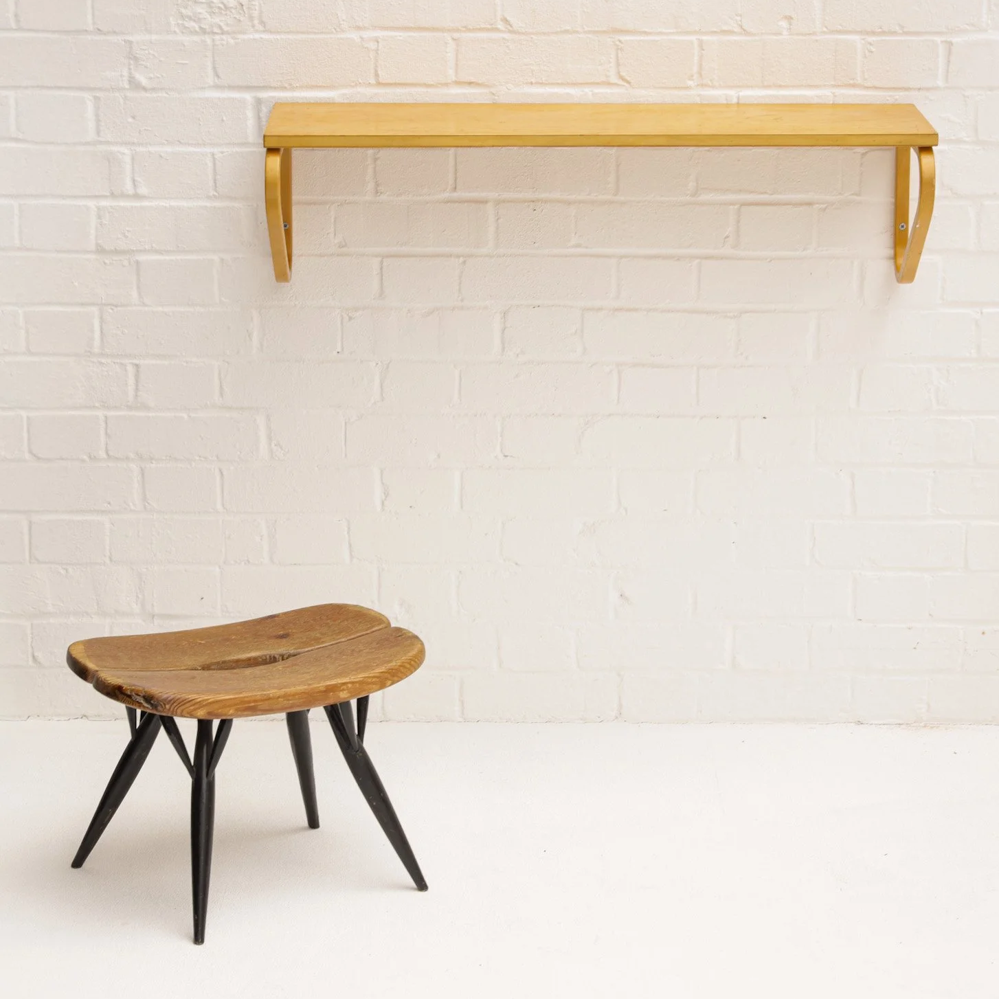 low pirkka stool by ilmari tapiovaara for laukaan puu, 1950s.