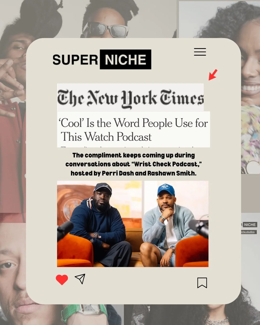 The cool kids! A full feature for client @superniche.studios @wristcheckpod in @nytimes print and online! You can't sit with us
