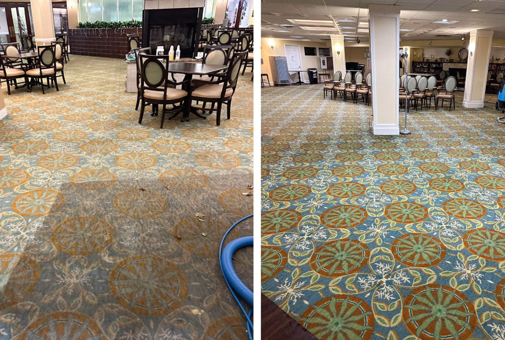 #1 Northshore Suburbs Carpet Cleaning Company Before and After of dirty rug. Rug cleaning and upholstery  services provided.