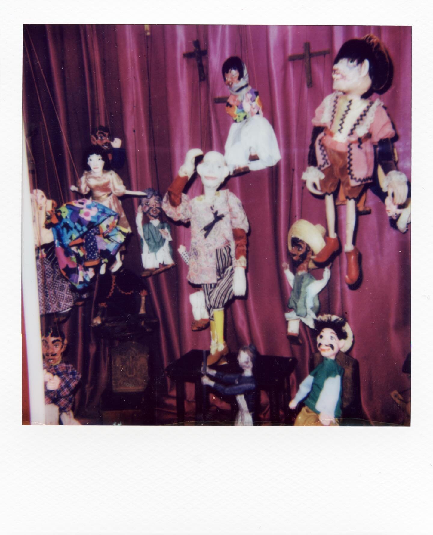 A collection of polariods taken from my first trip to The House on the Rock. The cemetery pictured we found just on a side road on the drive there, it had an energy to it. We found a trash bin that had a porcelain angel head statue, I felt so sad see