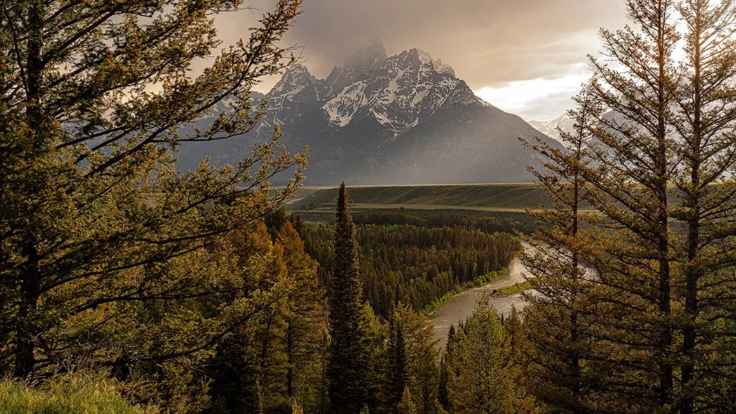 Teton image, Snake River overlook, Sunset