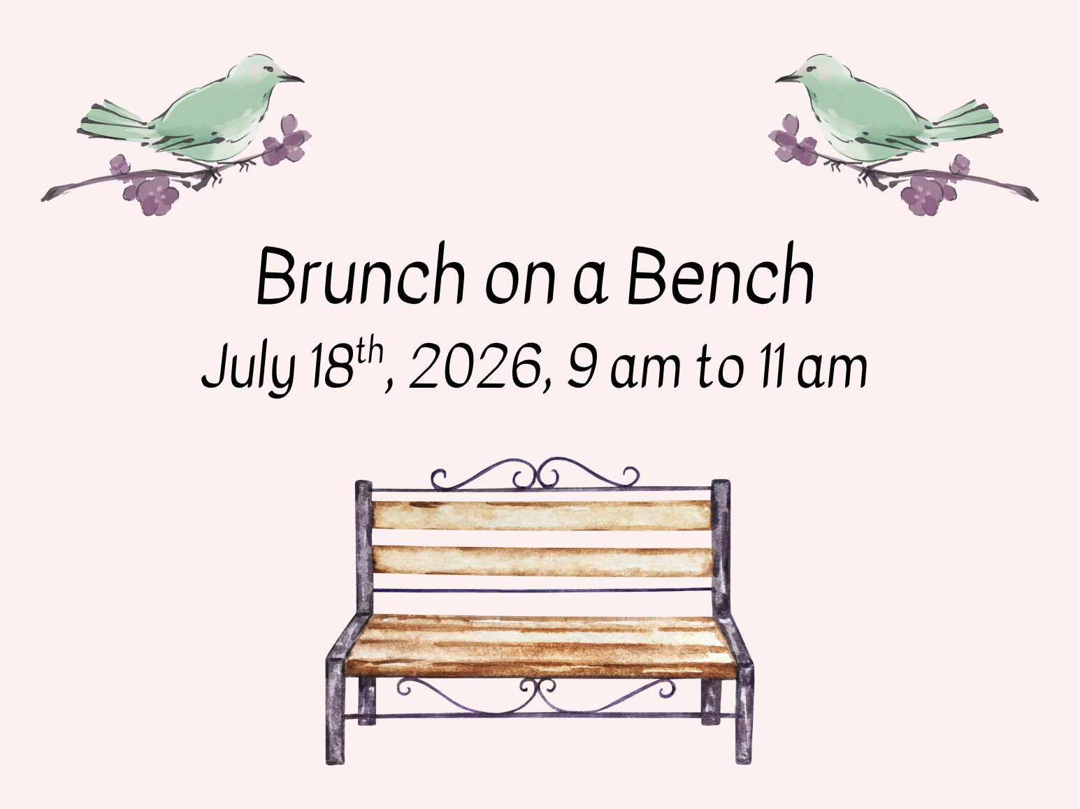 Brunch on a Bench