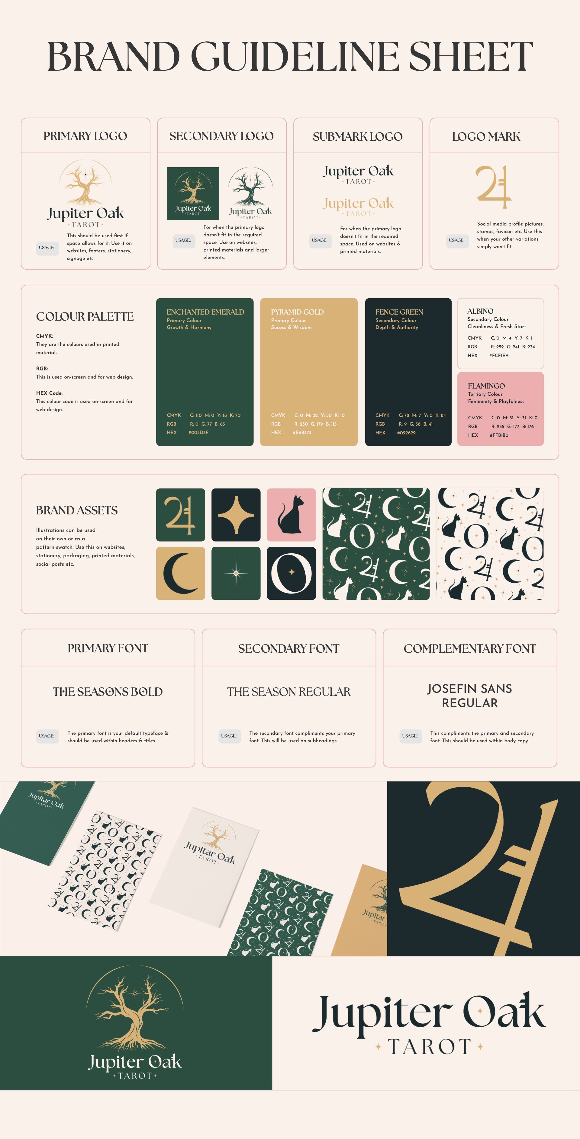 Branding for Jupiter Oak Tarot