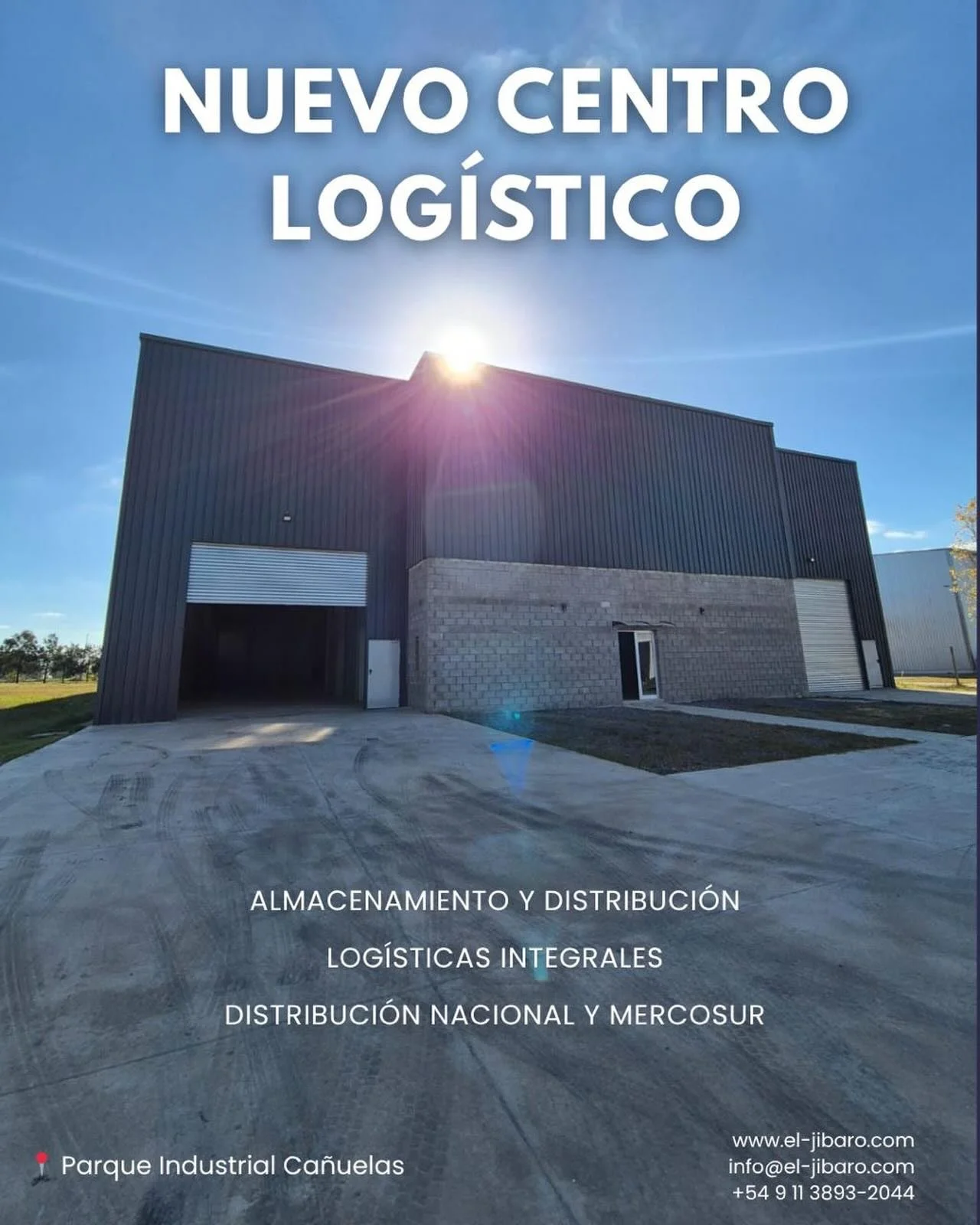 Nuevo Centro Log&iacute;stico en Parque Industrial Ca&ntilde;uelas.Si quer&eacute;s utilizar nuestros servicios de almacenamiento, distribuci&oacute;n o log&iacute;stica integral, pod&eacute;s contactarnos por WhatsApp o email 

📧 info@el-jibaro.com