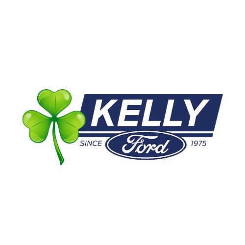 Kelly Ford logo with a green four-leaf clover on the left and the text 'Kelly Ford' with the Ford emblem below it.