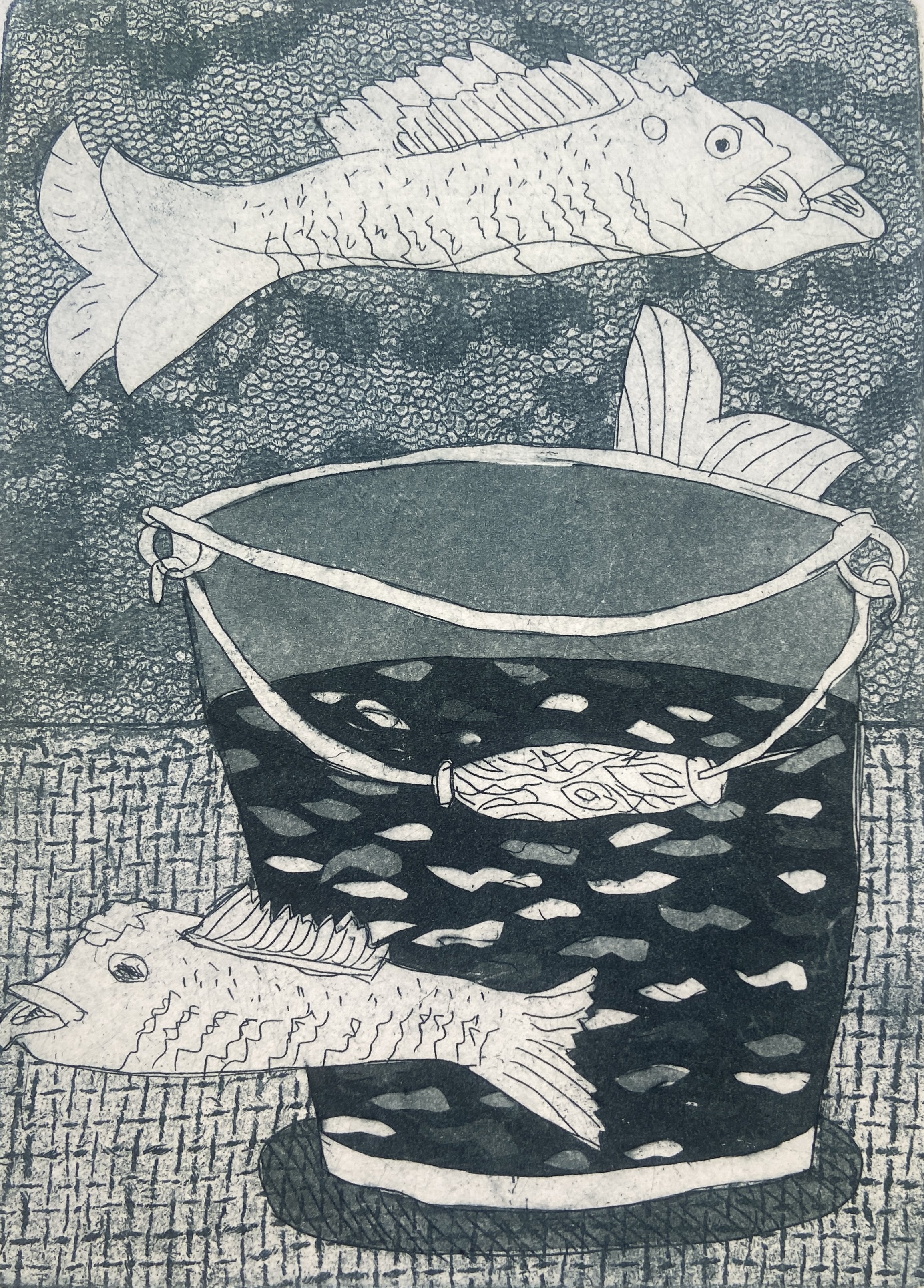 "Fish Outta Water" 5x7" 