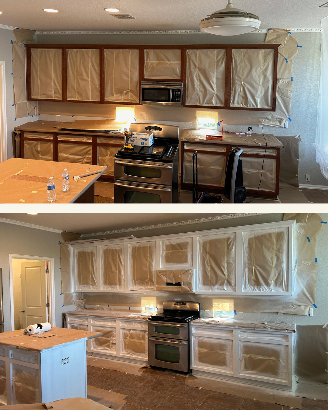 Professional kitchen cabinet painting