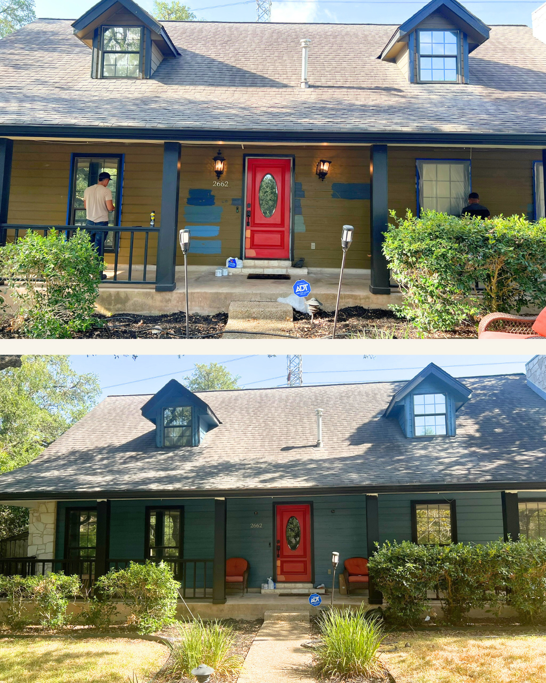 Professional exterior painting for a house