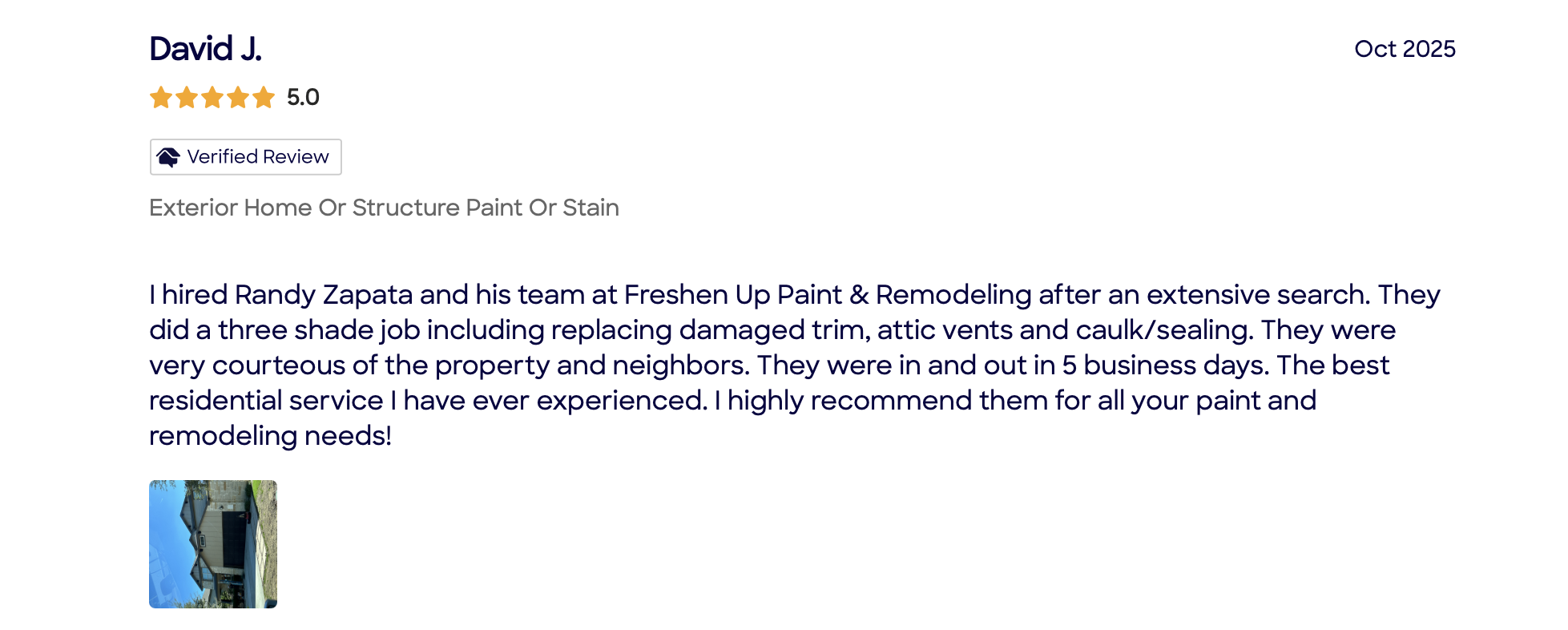 Real customer review