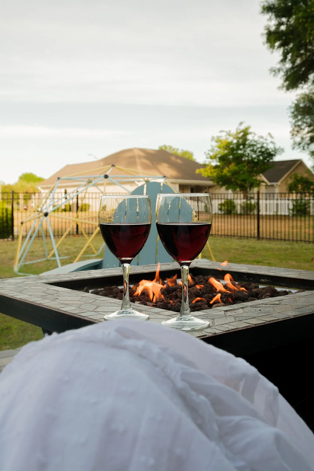 fire pit photo for Airbnb marketing