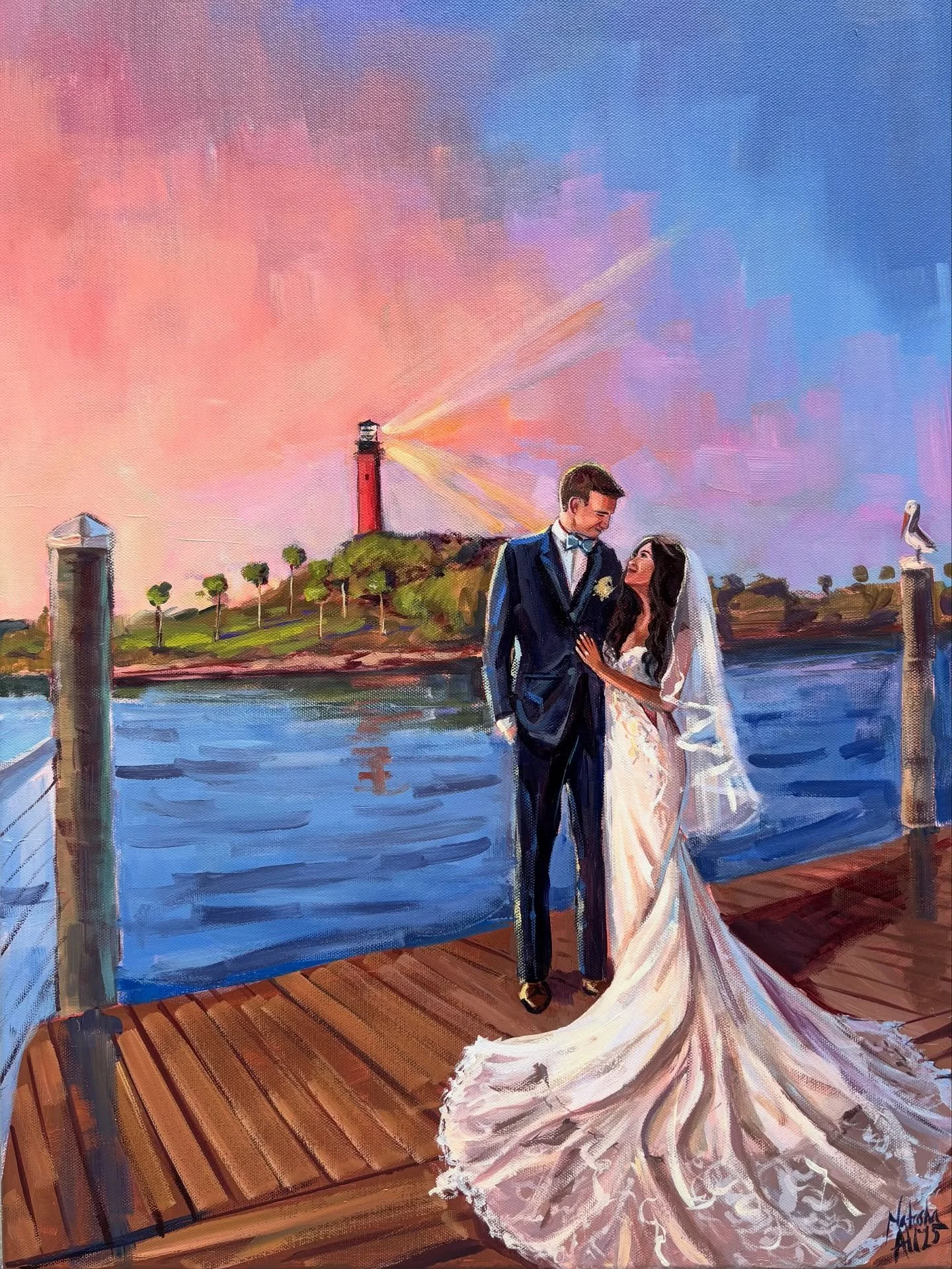 Brian + Megan

These two were my first of 3 wonderful couples that I got to capture in September at @pelicanclub_jupiter and were so incredible to work with. While each painting was set in the same scene, each turned out completely different!

Congra