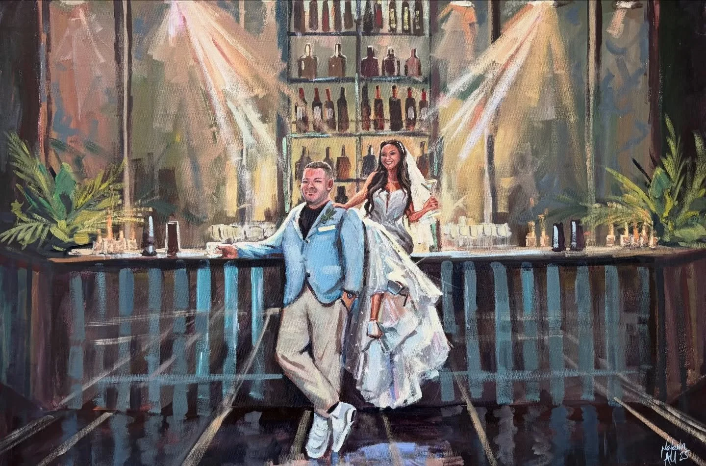 Coming on to say hello to you all since I have been taking a little pressure off the Instagram since the holidays started kicking in &mdash; AND more importantly to share Mr. and Mrs. Allocco&rsquo;s final live painting with you all!

Ilena had the a