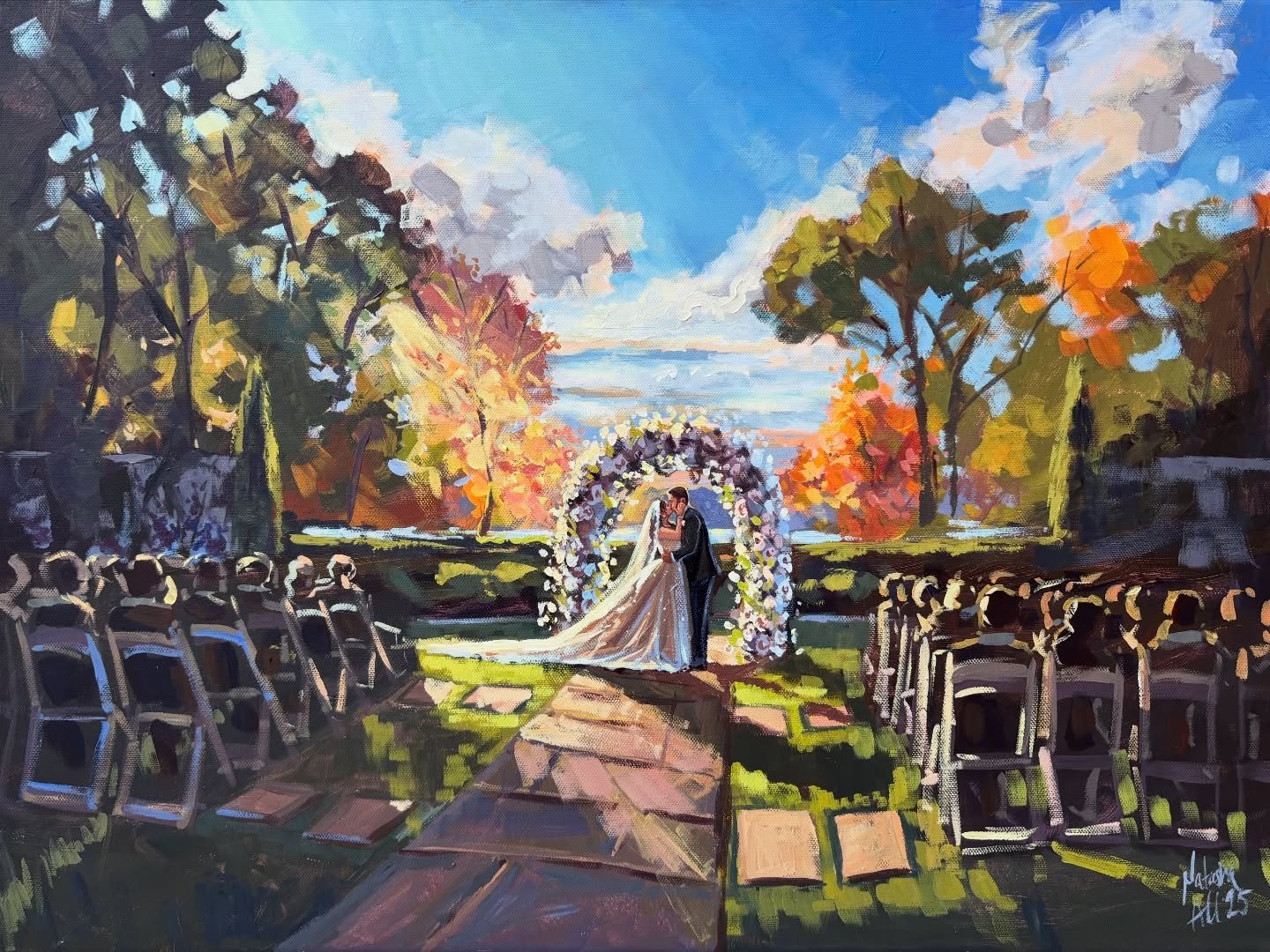 Diana + Alexander&rsquo;s final painting + day of footage from a magical October day outside of the city in NY 🍁🍂🤍