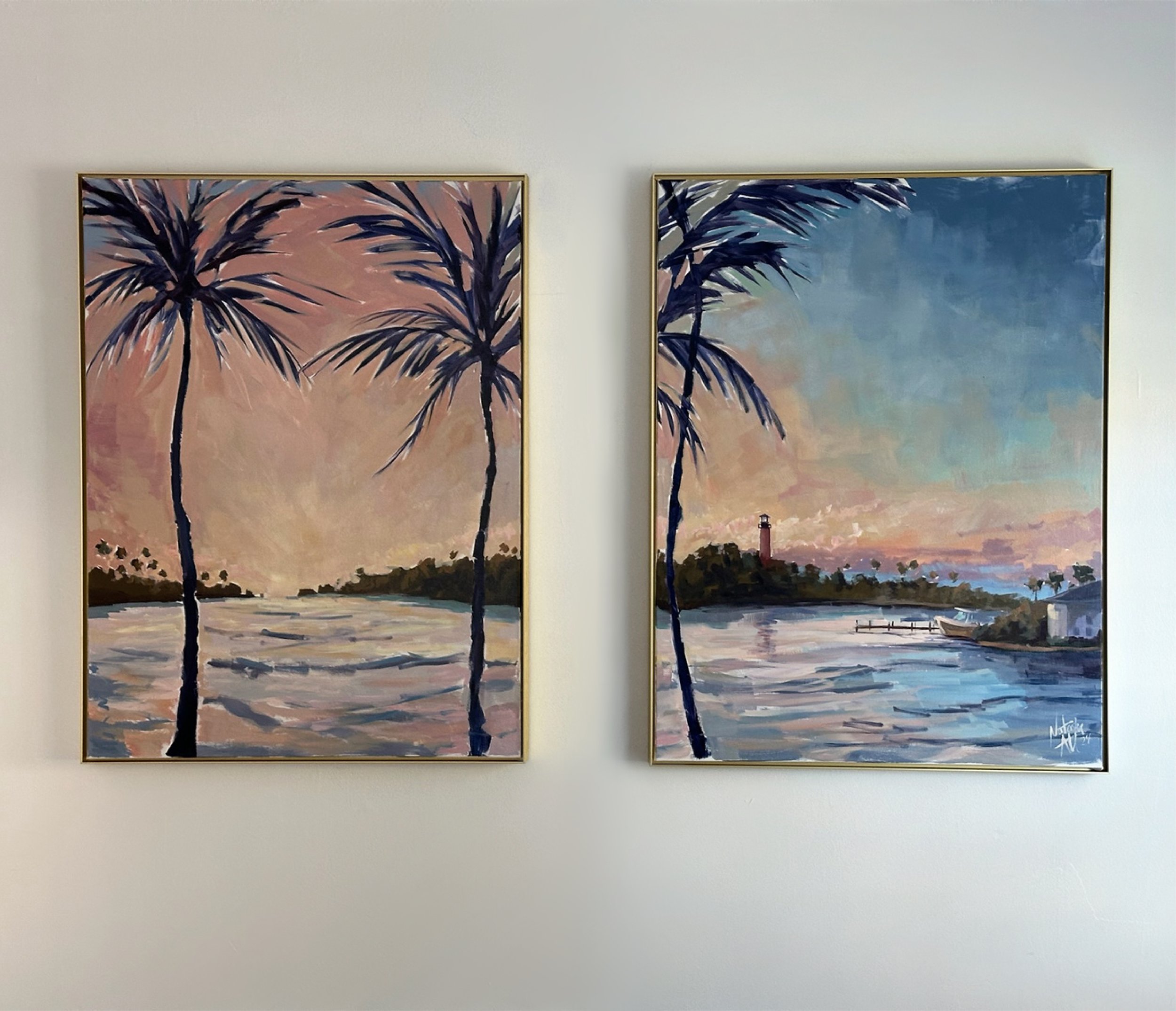 Light House at Dusk Duo