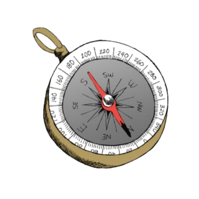 Compass icon.