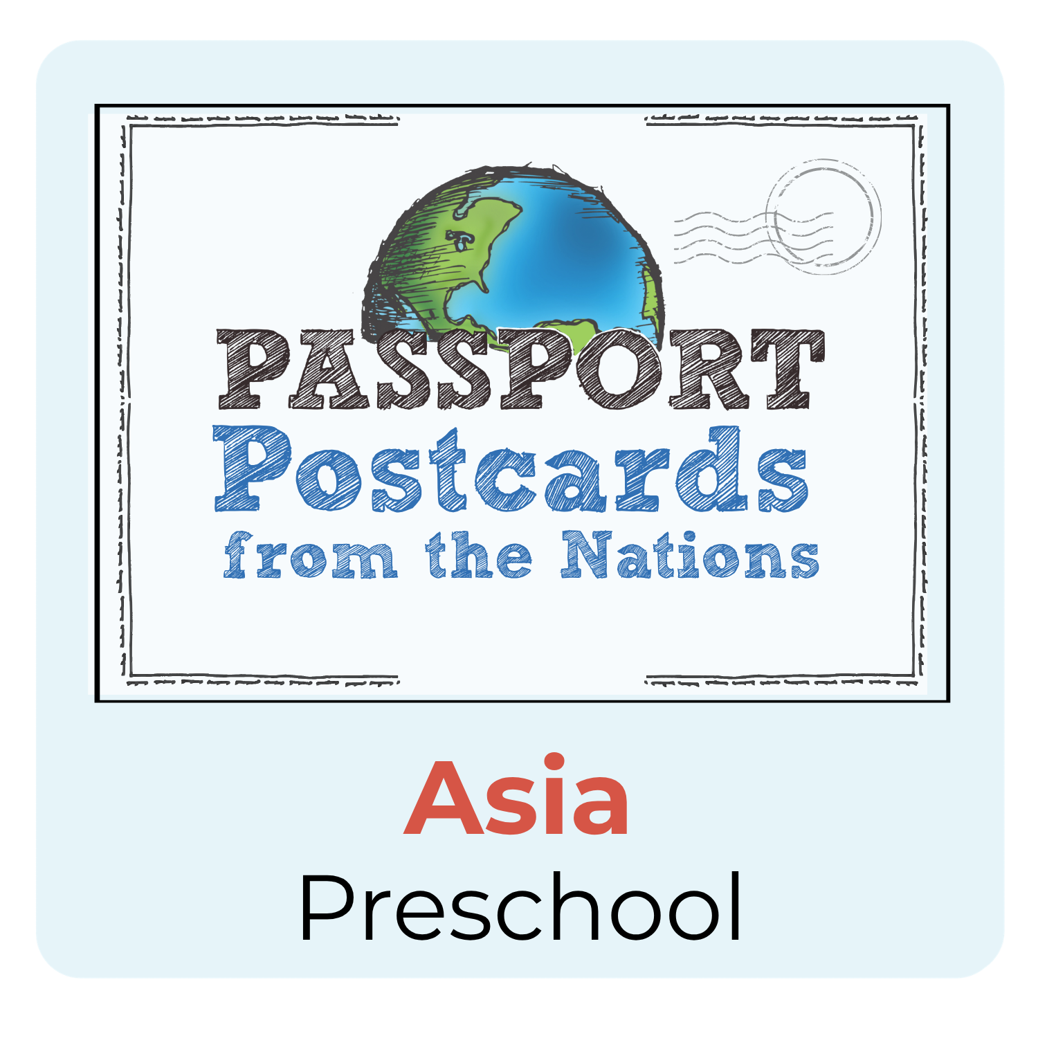 Passport Postcards for Preschool from Asia