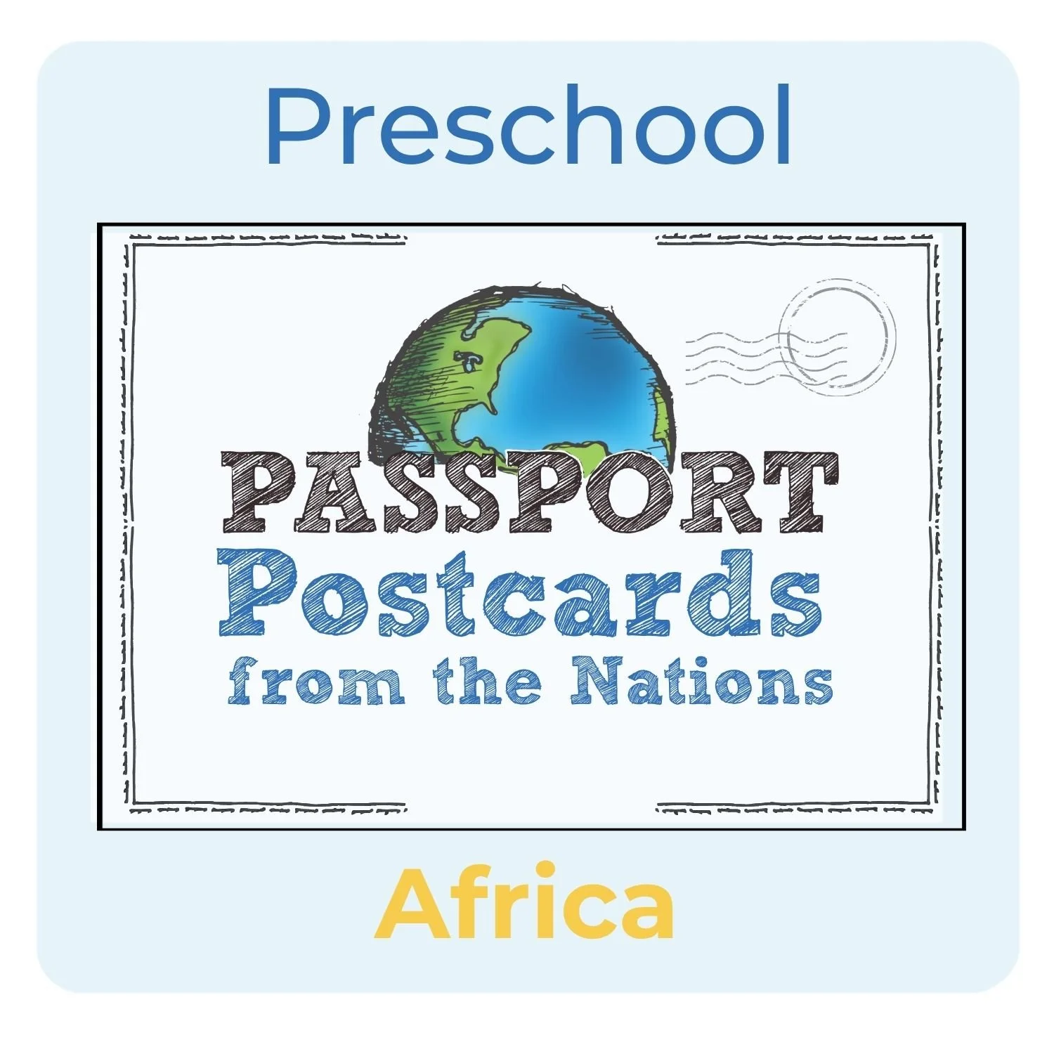 Passport Postcards for Preschool from Africa