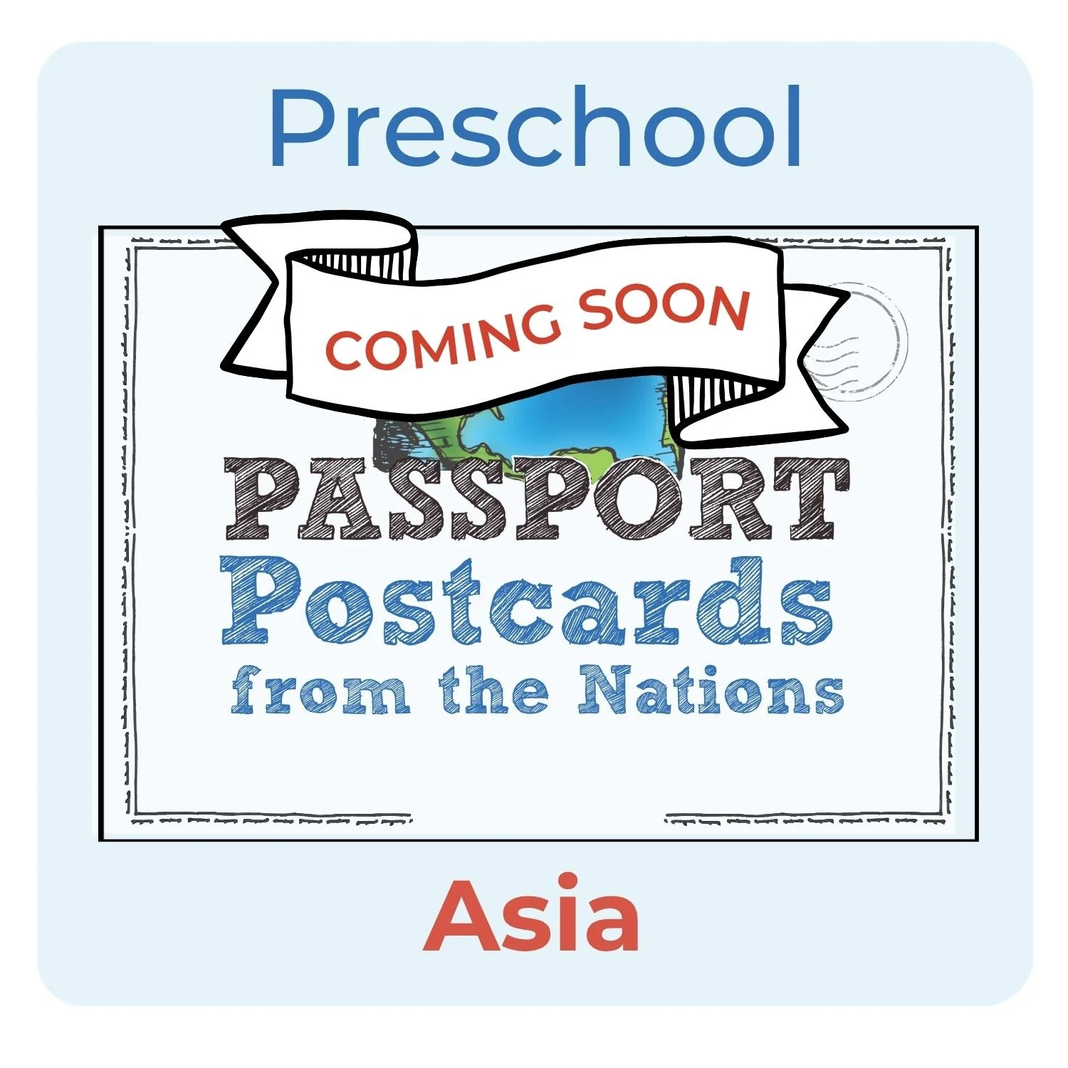 Passport Postcards for Preschool from Asia