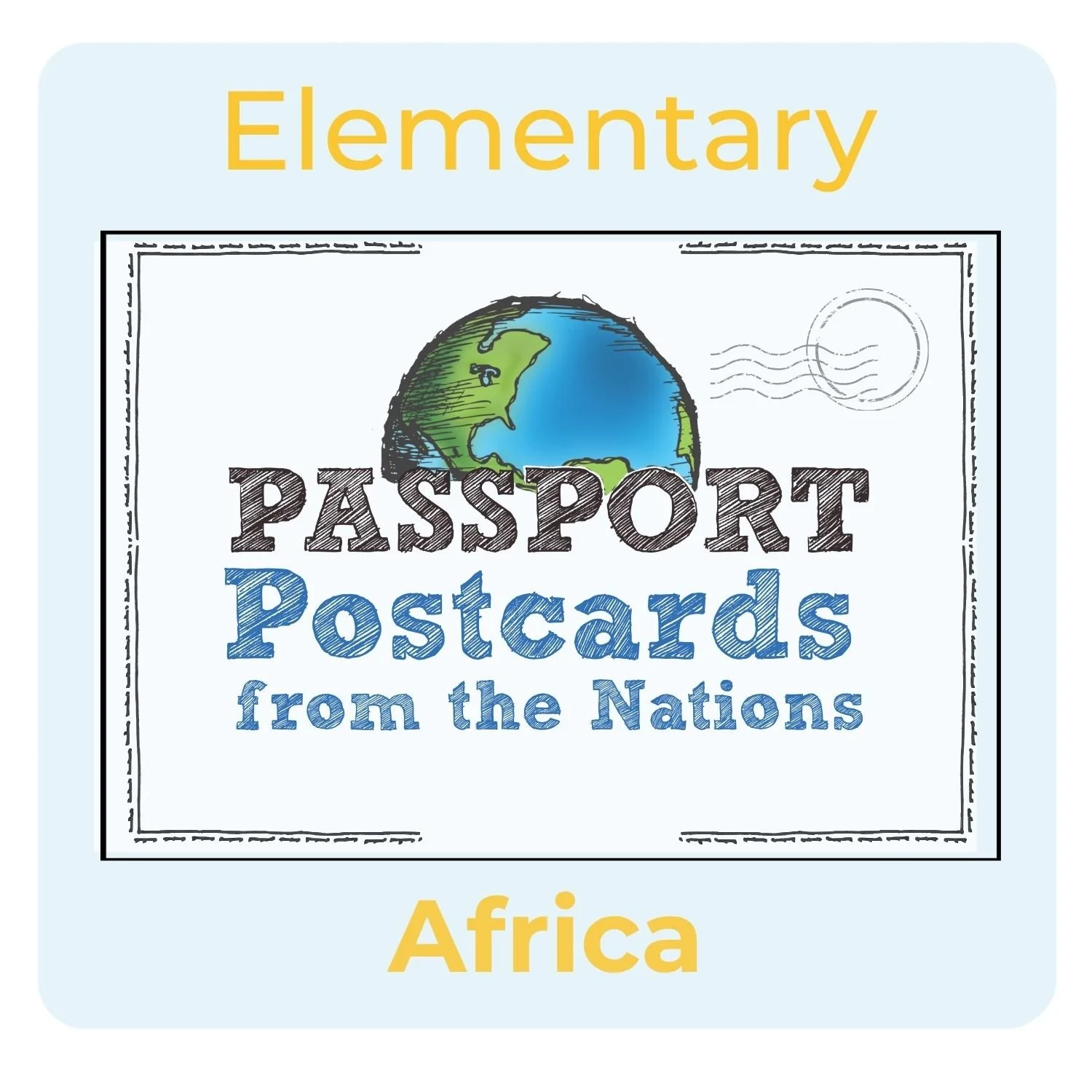 Passport Postcards for Elementary from Africa